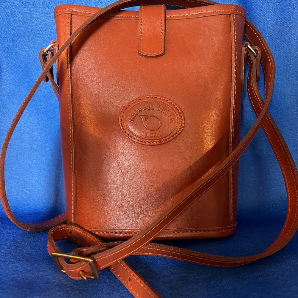 Michael Green Hand-tooled Leather Cross-body Bag